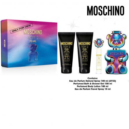 Moschino Toy 2 Pearl Eau de Parfum 100 ml + Shower Gel 100 ml + Body Lotion 100 ml + Travel Size 10 ml.