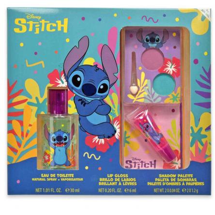 Stitch set edt 30 ml + palette trucco+ lucida labbra