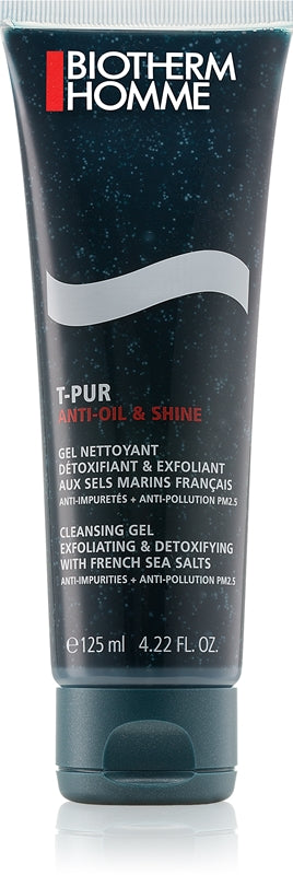 Biotherm  Detergente in gel salino anti-olio e lucidante Homme T-Pur