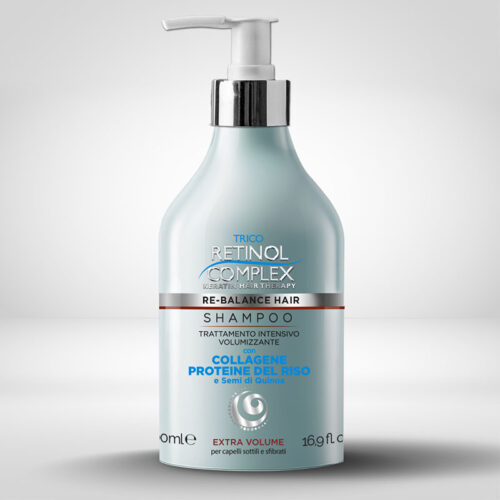 shampo volumizzante con collagene proteine del riso e semi di quinoa 500ml