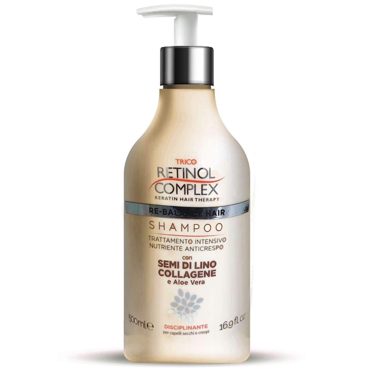 shampo trattamento nutriente anticrespo con semi di lino e collagene